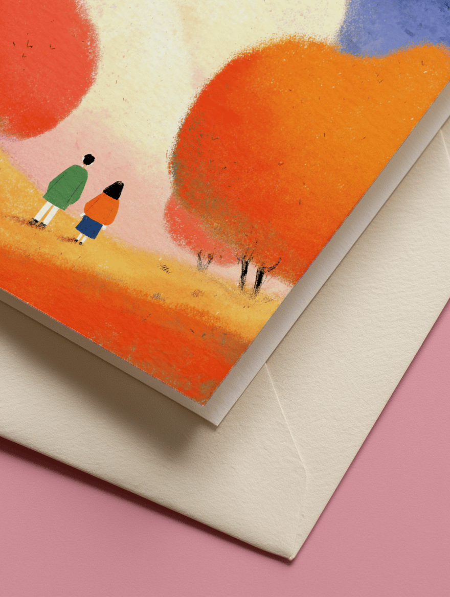 Autumn Love Adventure Card mockup 3
