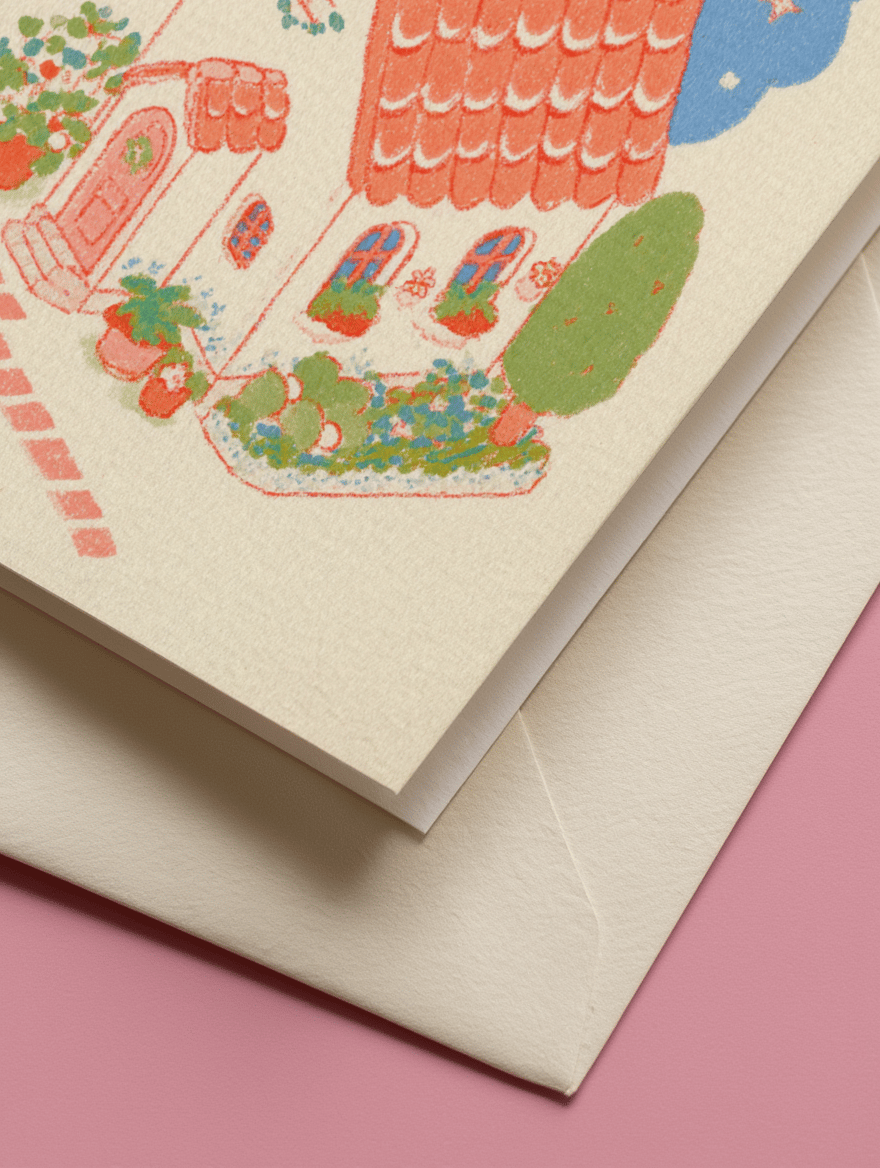 Charming Cottage Thank You Card mockup 3