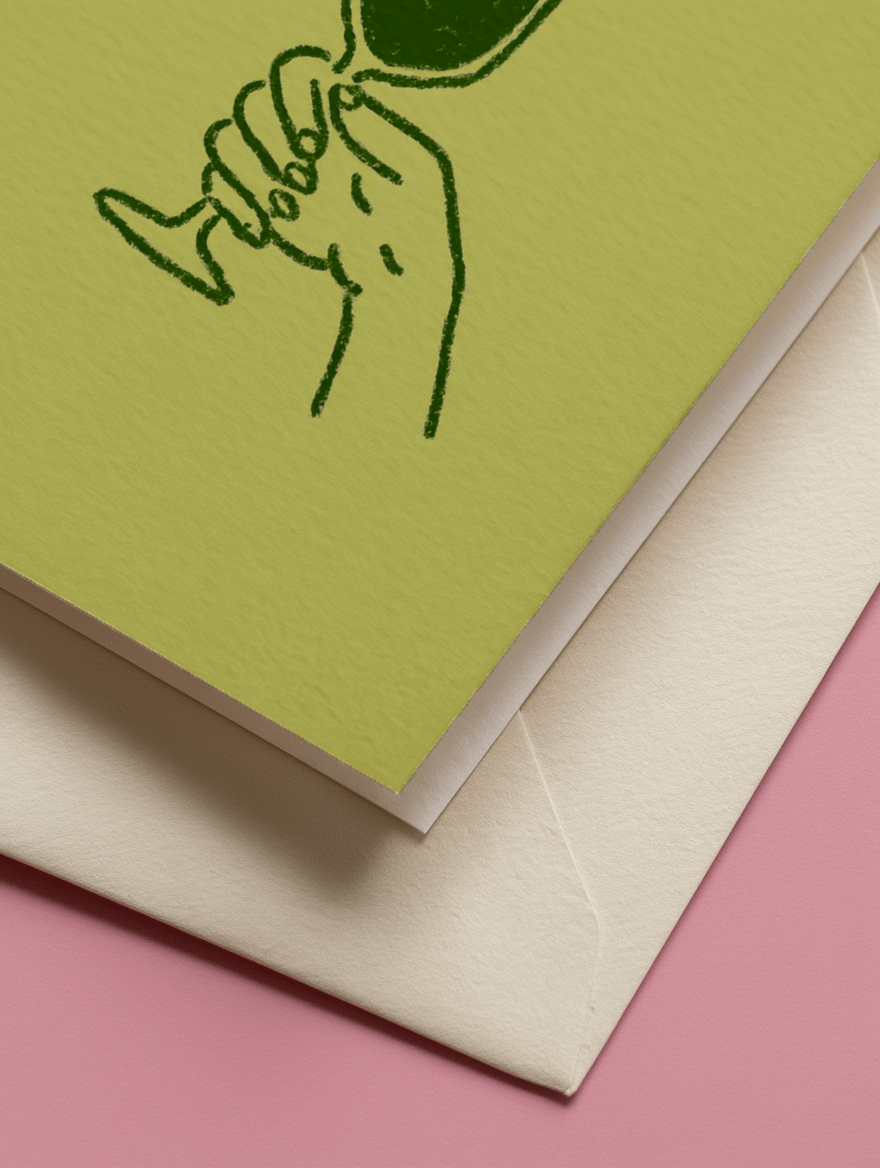 Cheers to Surviving the Year Card mockup 3