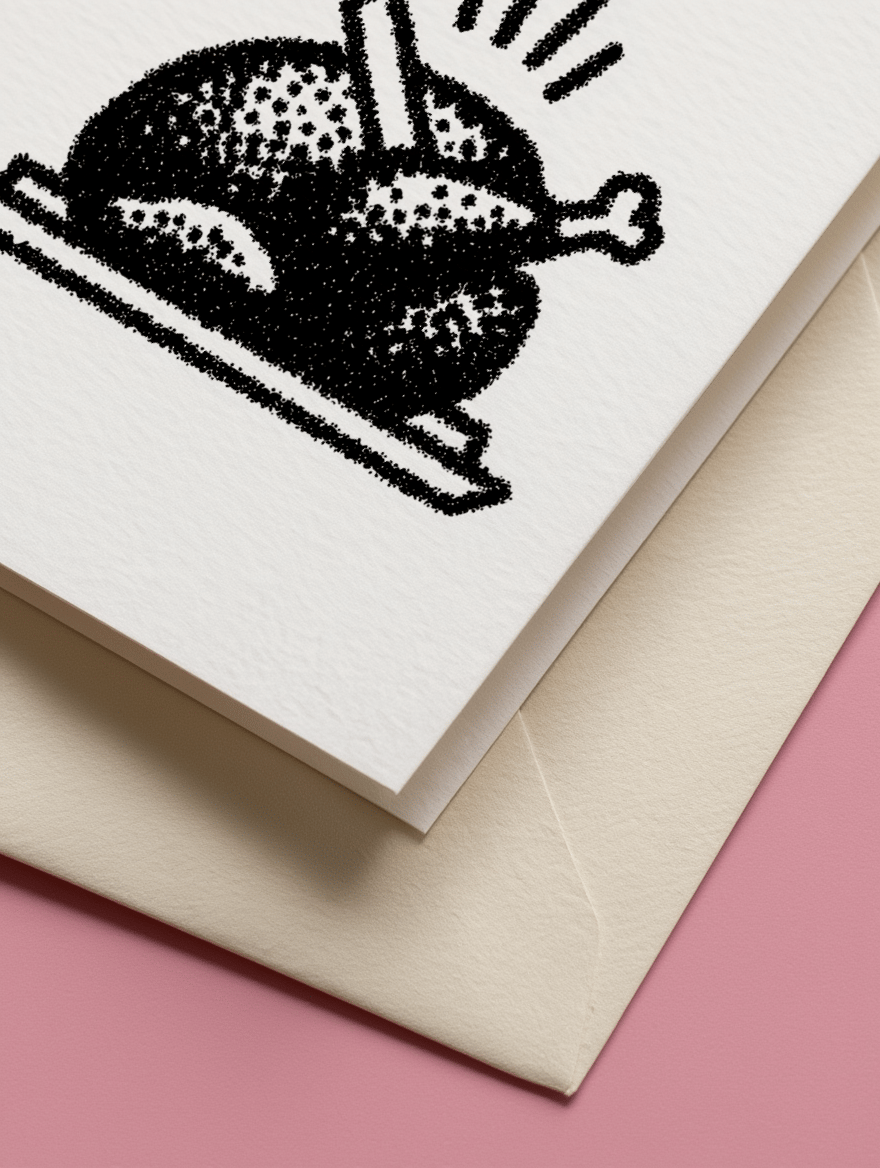 Turkey Time Humor Card mockup 3