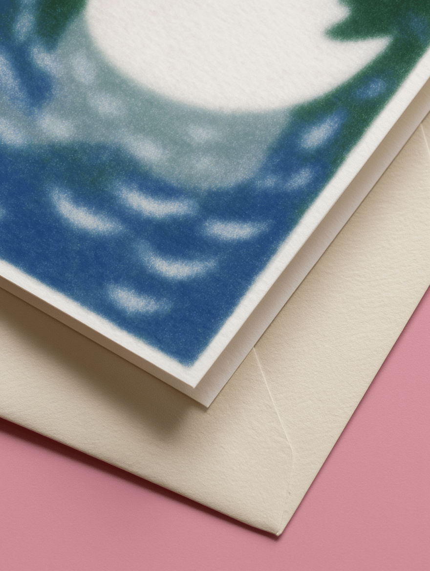 Tranquil Swan Greeting Card mockup 3