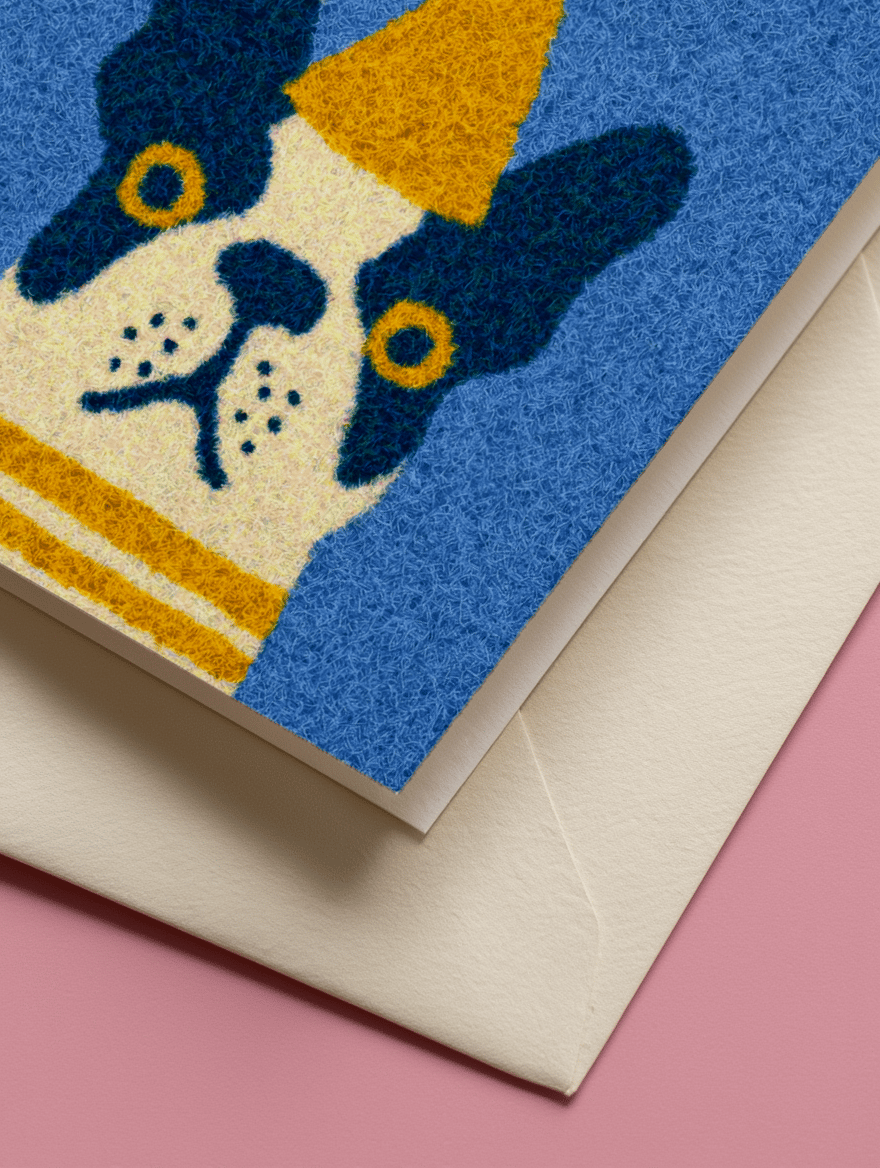 Party Pup Greeting Card mockup 3