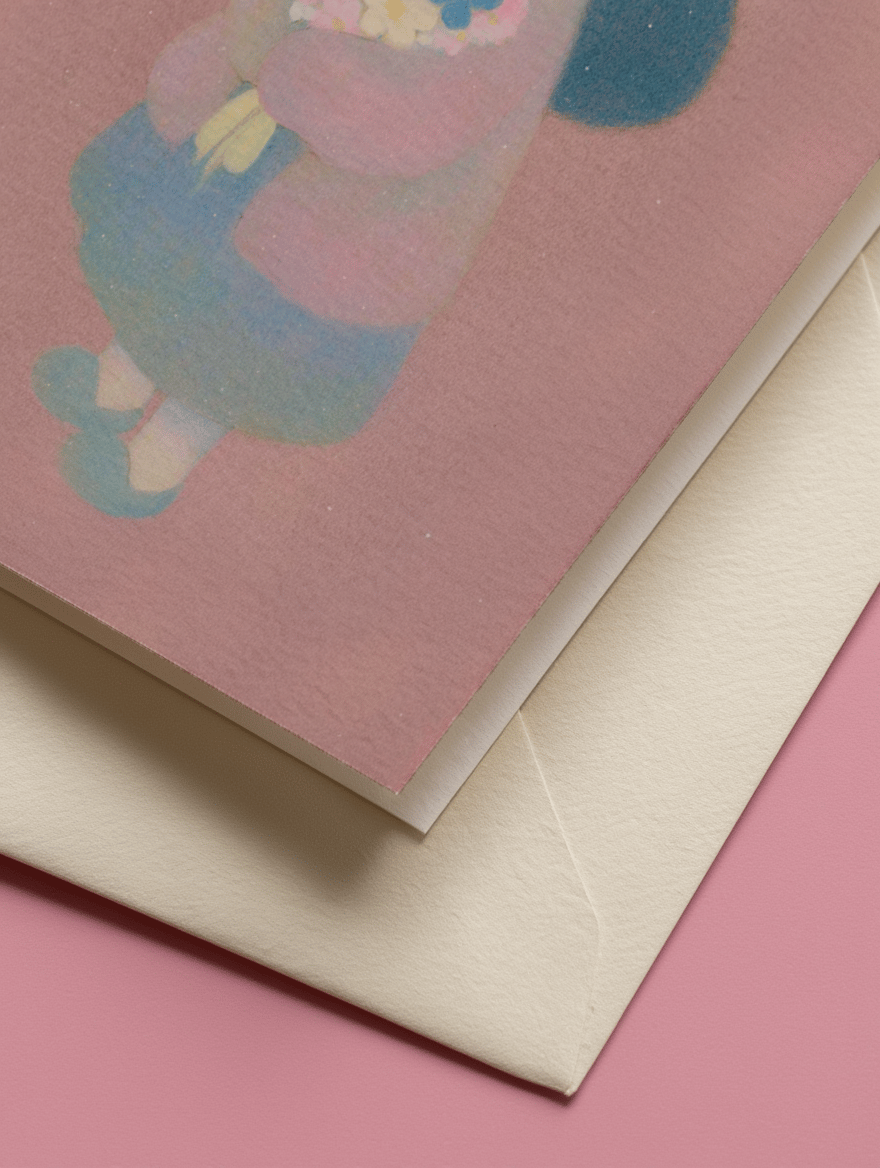 GIrl holding flowers mockup 3