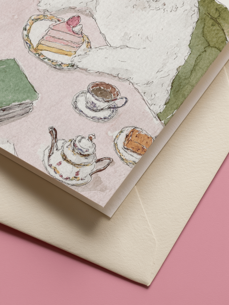 Paws & Pastries Celebration Card mockup 3