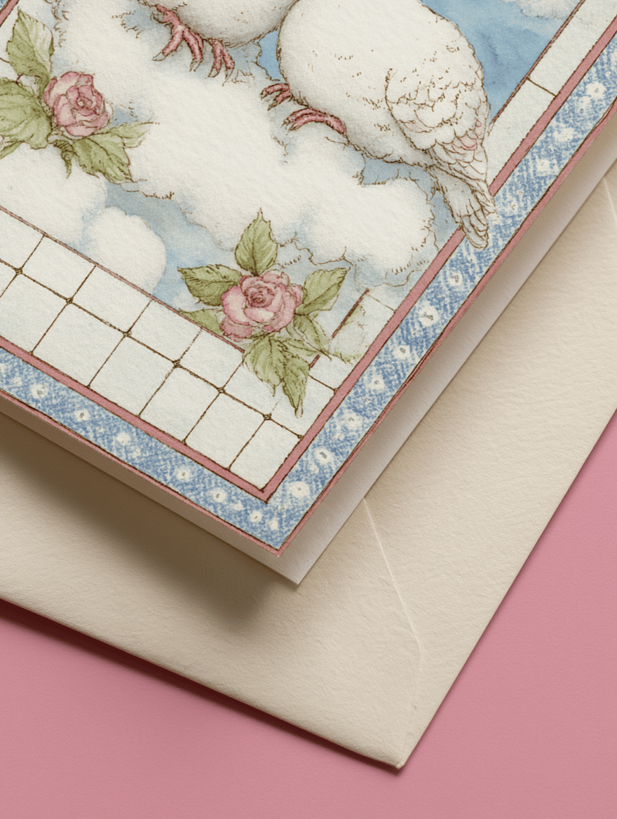Doves in Love Anniversary Card mockup 3