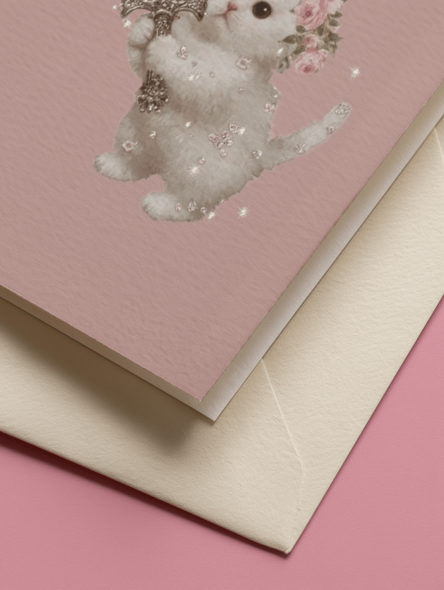 Cute Cat Warrior Card mockup 3