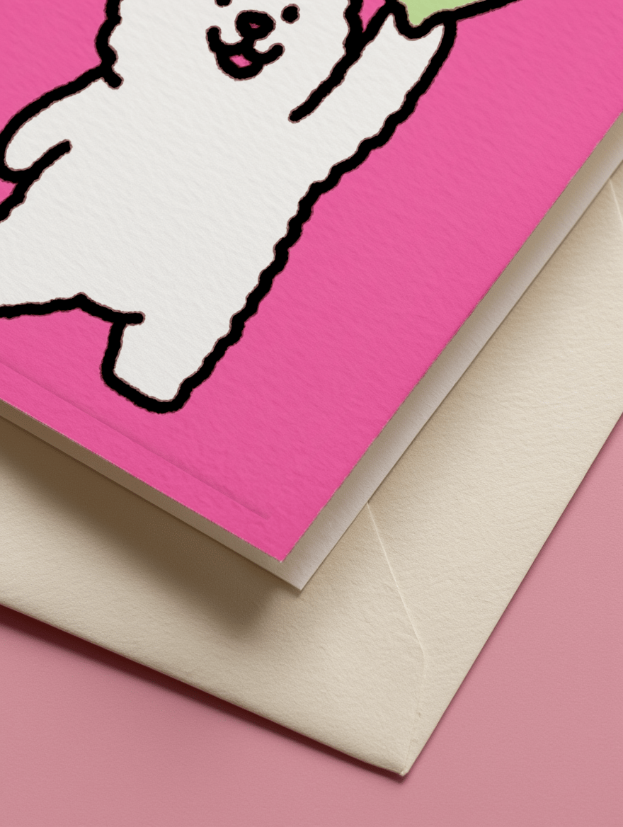 Cute Bear Love Ya Card mockup 3