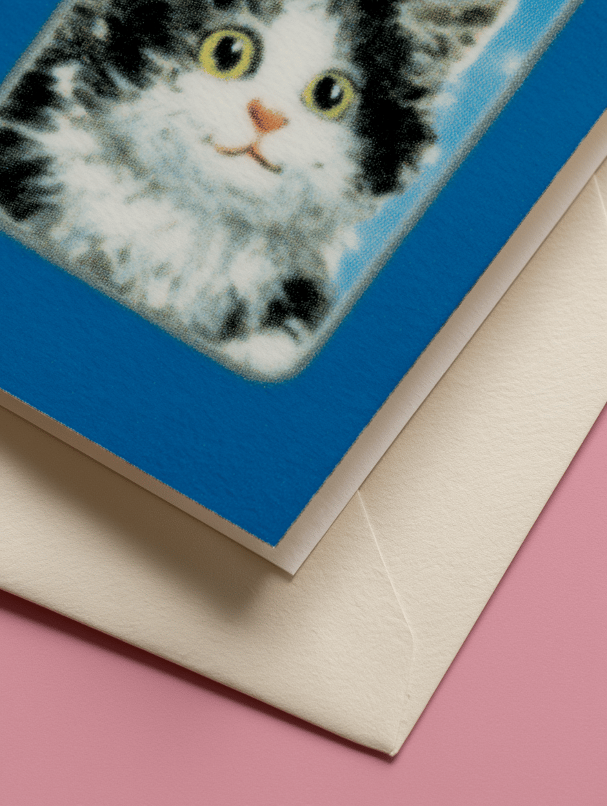 Best Wishes Cat Card mockup 3