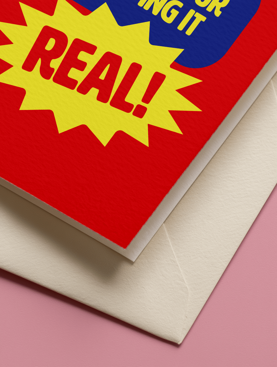 Thanks for Keeping It Real Card mockup 3
