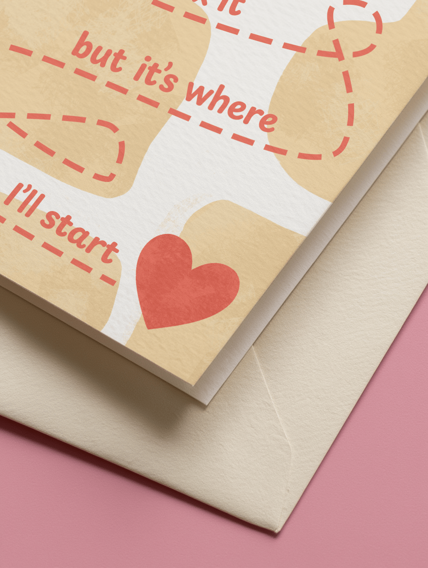 Sorry Is Just the Start Card mockup 3
