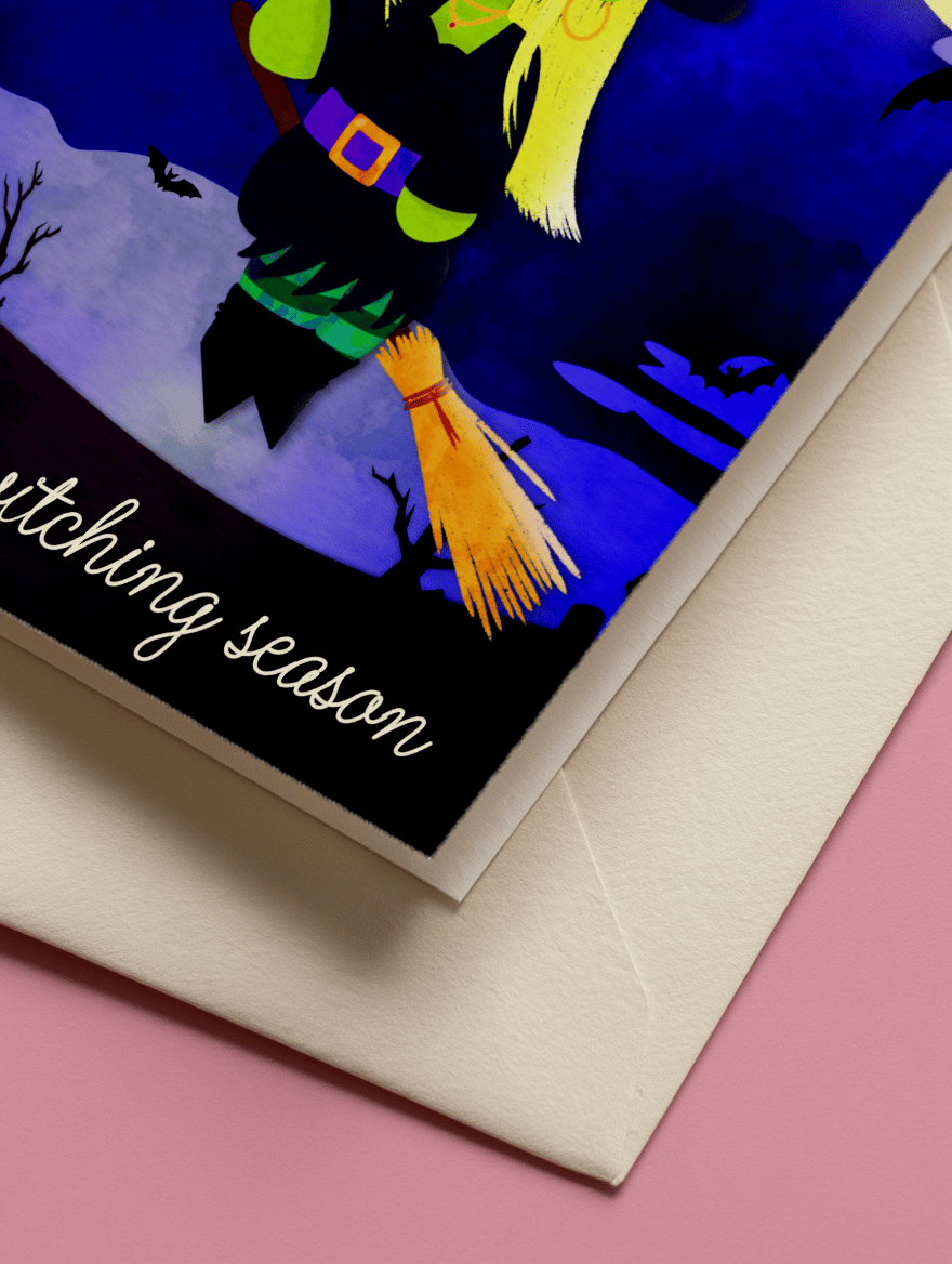 Happy Witching Season Card mockup 2