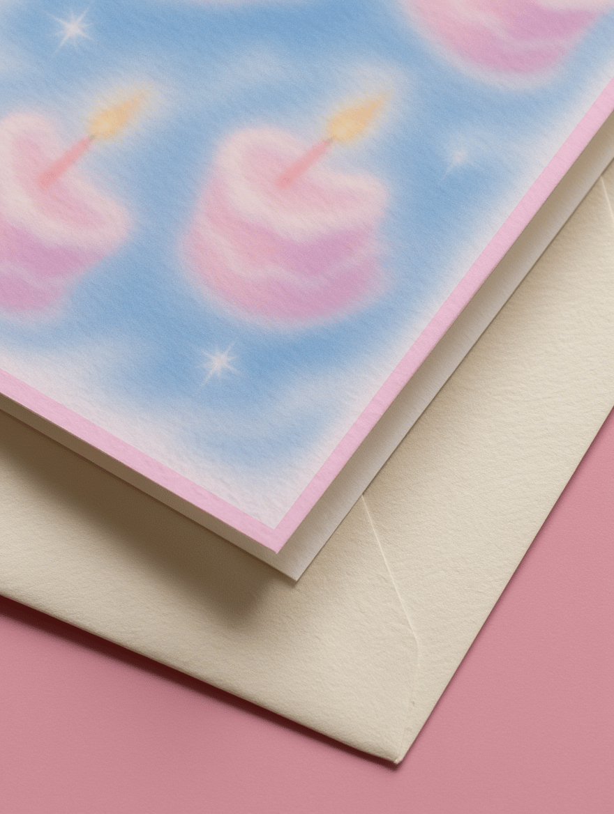 Fake Compliments Real Cake Birthday Card mockup 2