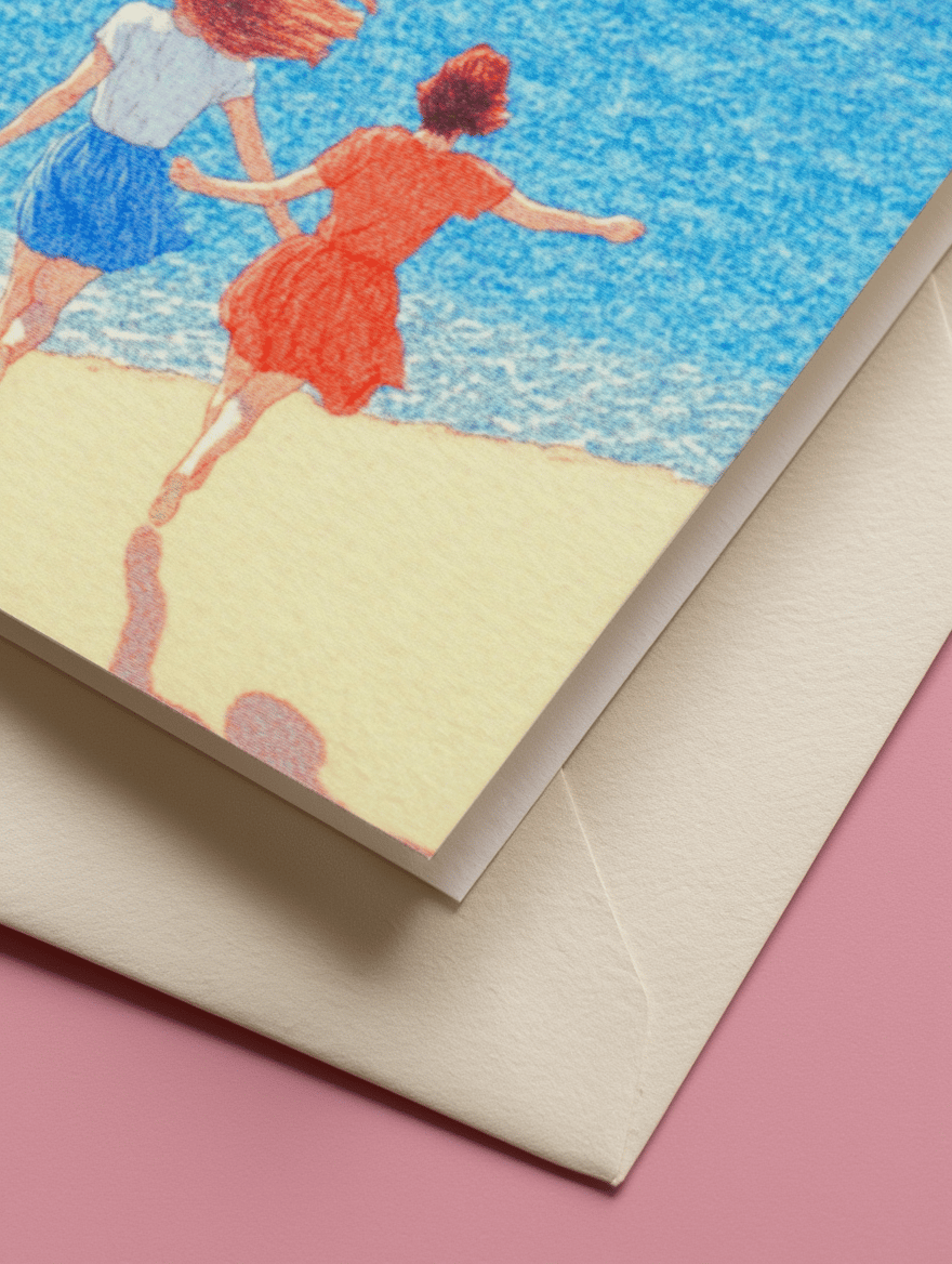 Running Into the Sea With You Card mockup 3