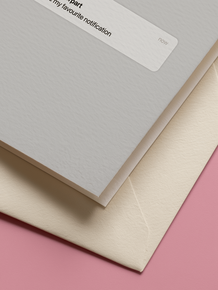 You Are My Favourite Notification Card mockup 3