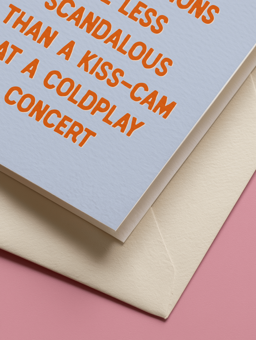 Coldplay Concert Birthday Card mockup 3
