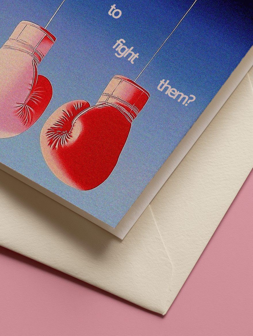 Want Me to Fight Them Card mockup 3