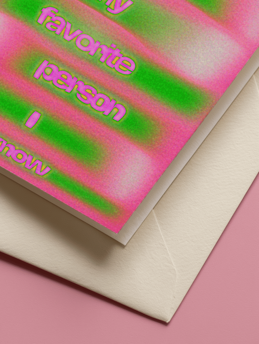Favorite Person I Know Birthday Card mockup 3