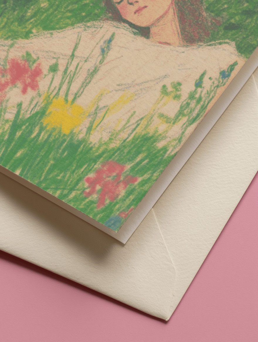 Resting in Flowers Card mockup 2