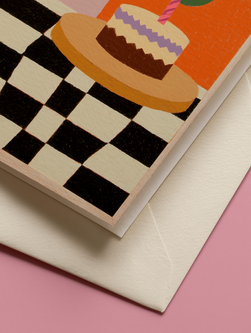 Hotter Prettier Allergic to Dairy Birthday Card mockup 3