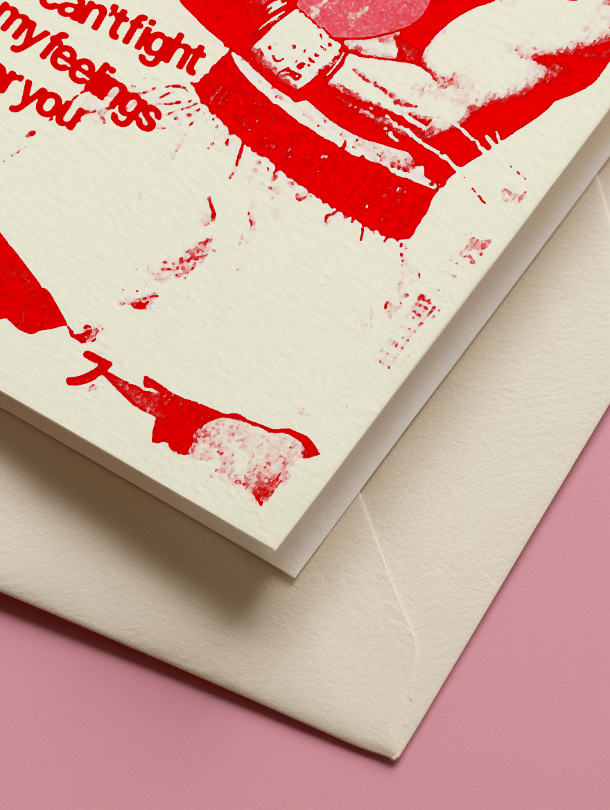 Can't Fight My Feelings Card mockup 2