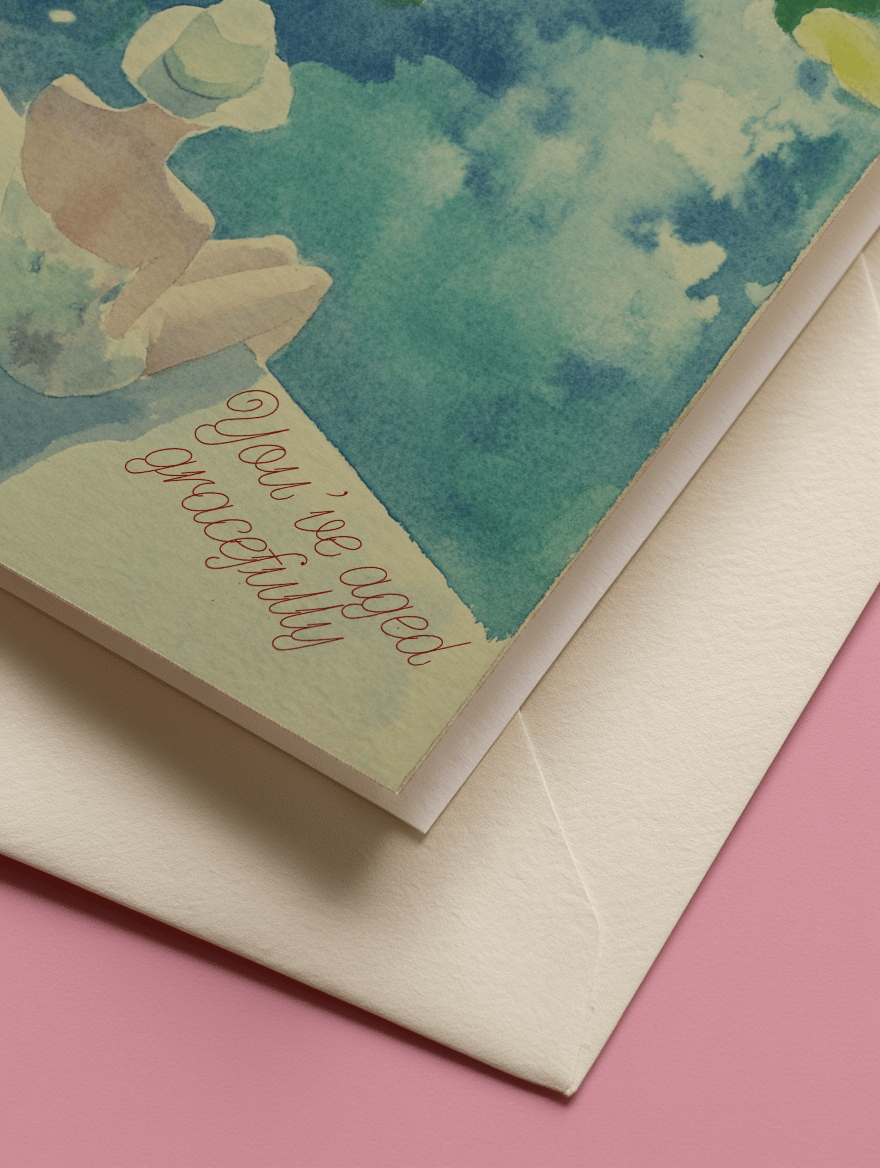 Aged Gracefully Birthday Card mockup 3