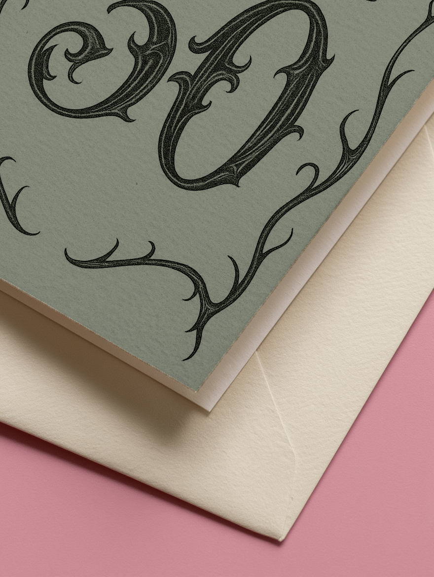 Pushing Thirty Birthday Card mockup 3