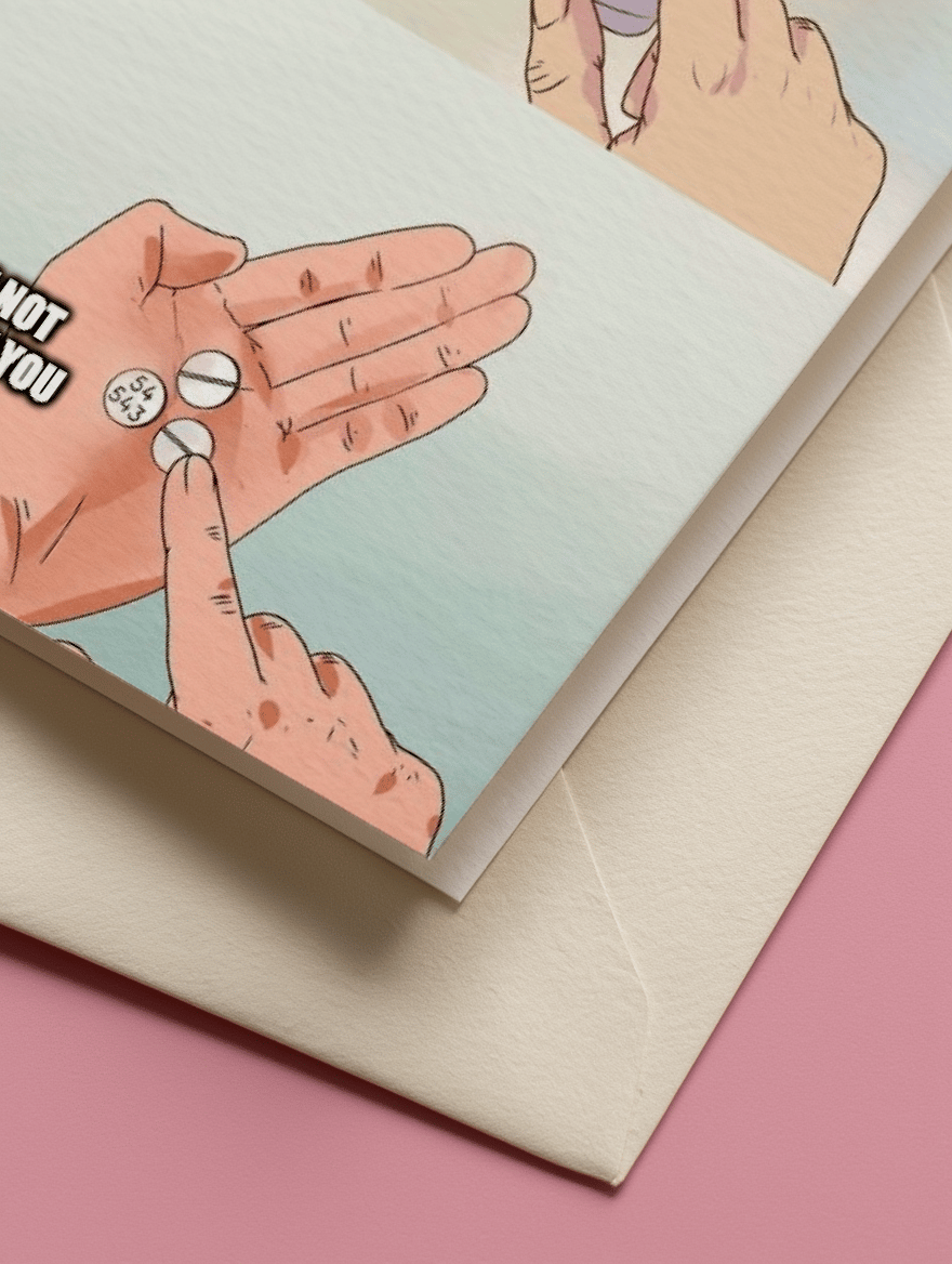 Hard to Swallow Love Truths Card mockup 3