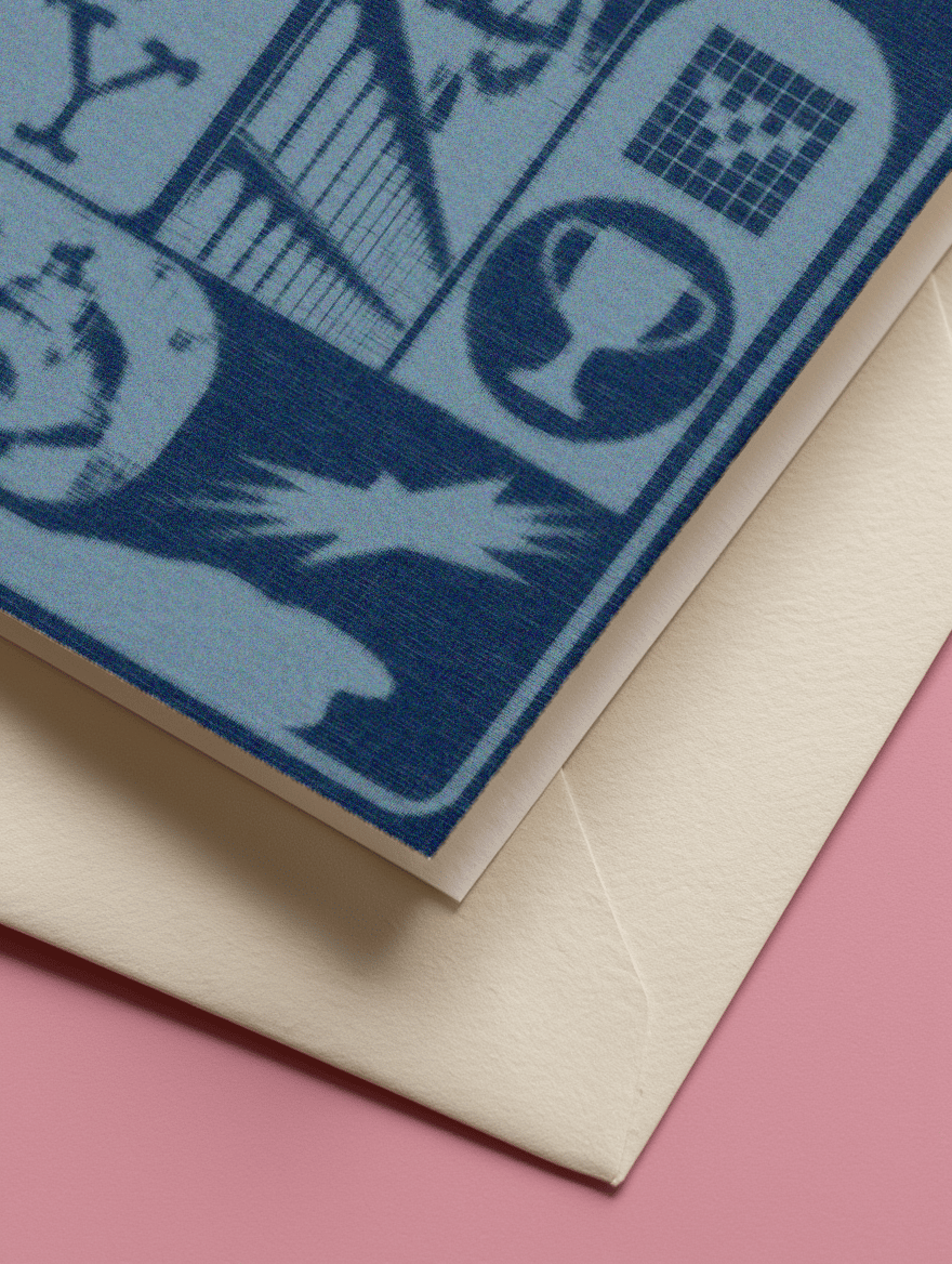 Retro Father's Day Montage Card mockup 3