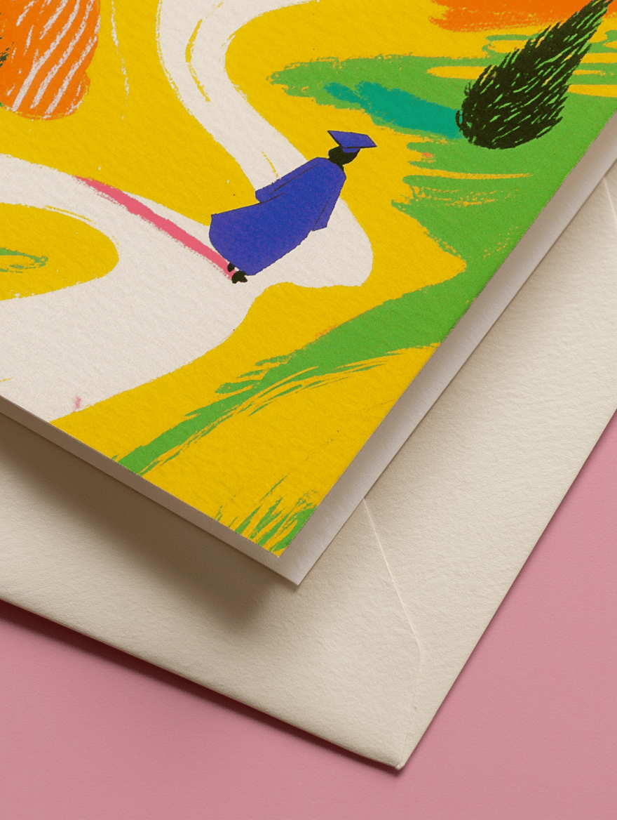The Journey Begins Graduation Card mockup 3