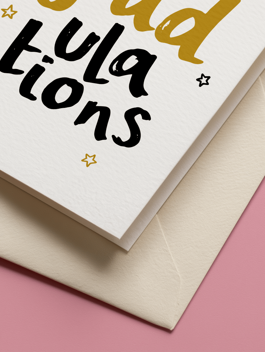 Starry Con-grad-ulations Card mockup 3