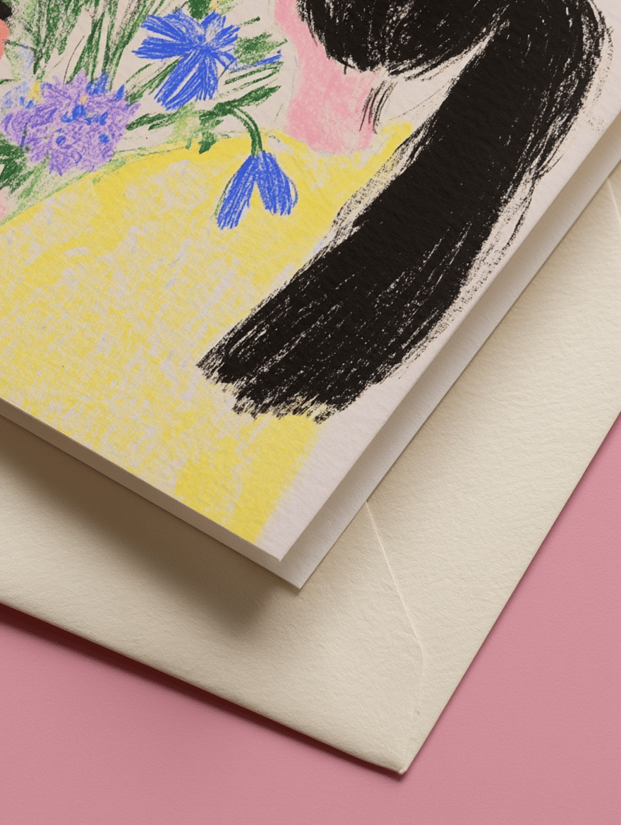 Back View Bouquet Card mockup 3