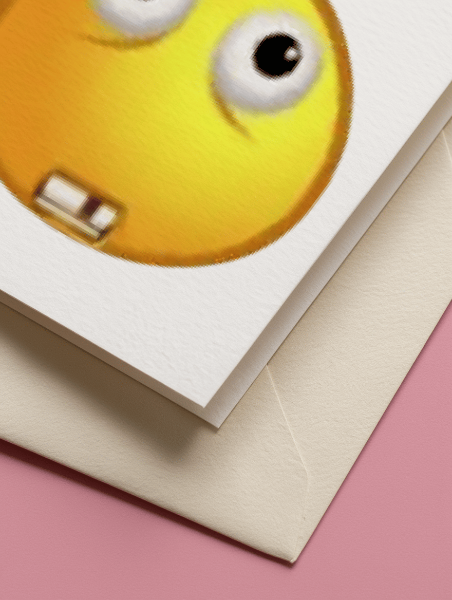 Job Market Emoji Graduation Card mockup 3