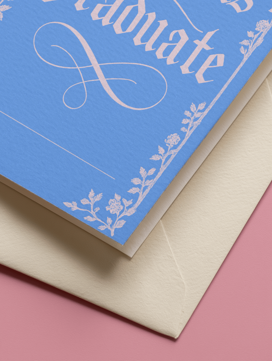 Chapter One New Beginnings Graduation Card mockup 3