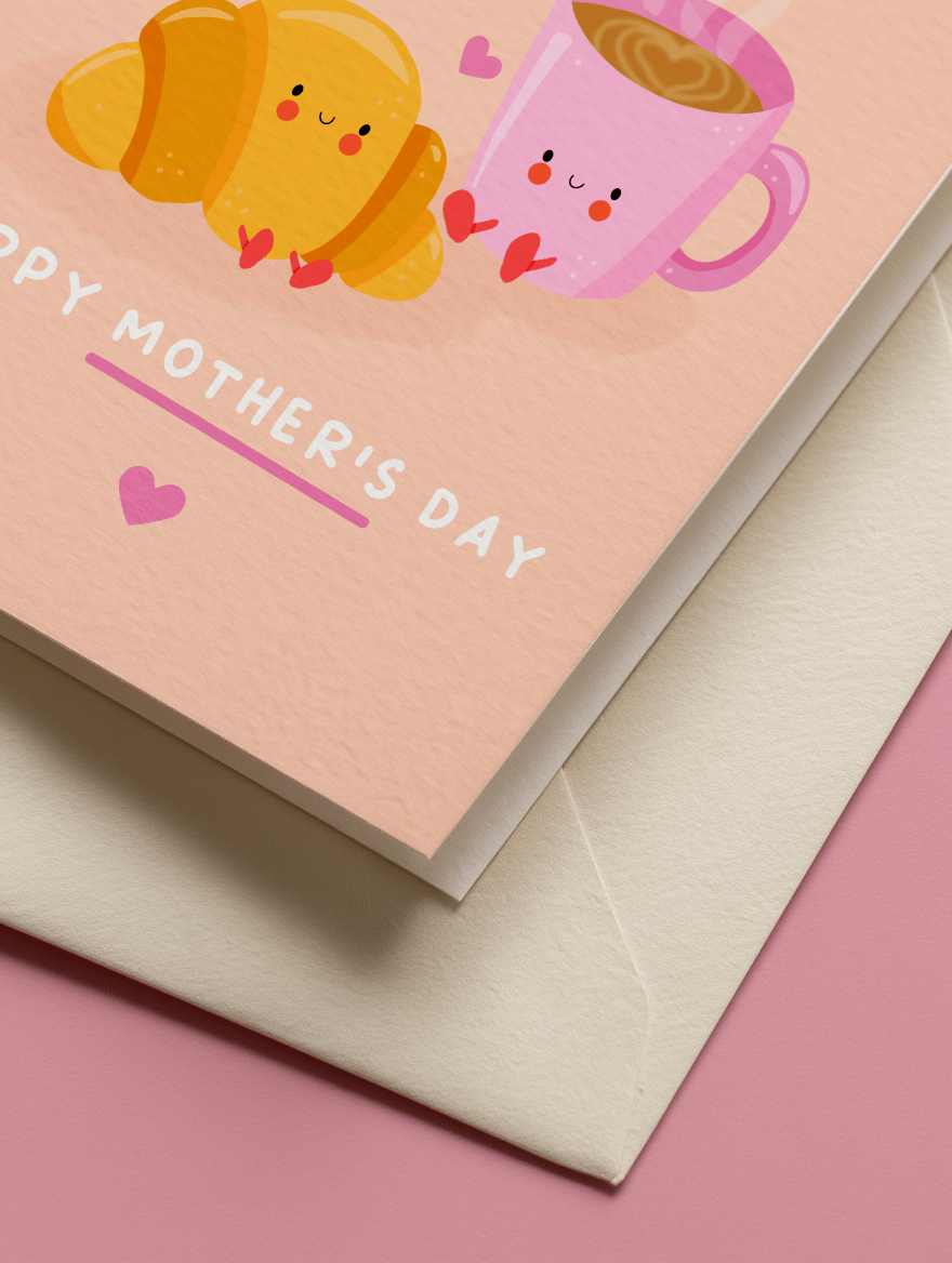 Love You a Latte Mom Card mockup 3