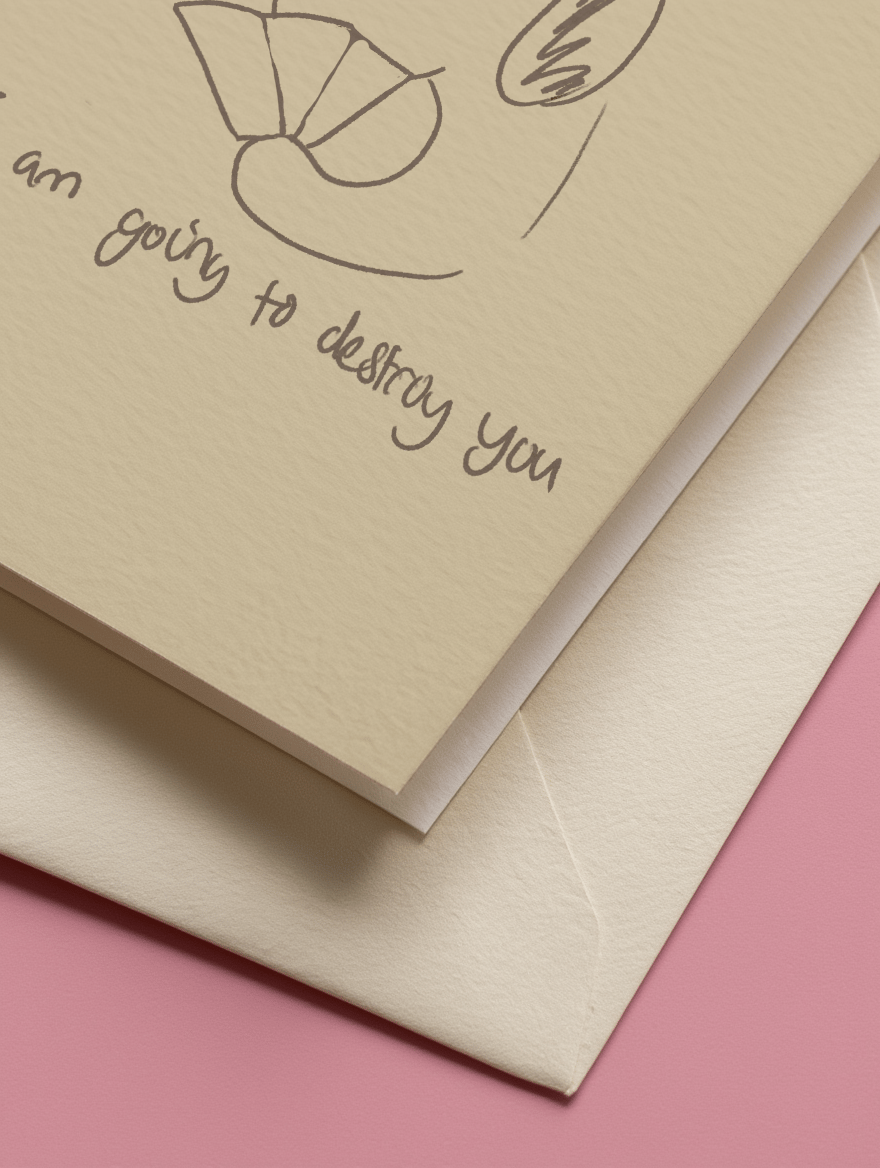 I Am Going to Destroy You (With Love) Card mockup 3