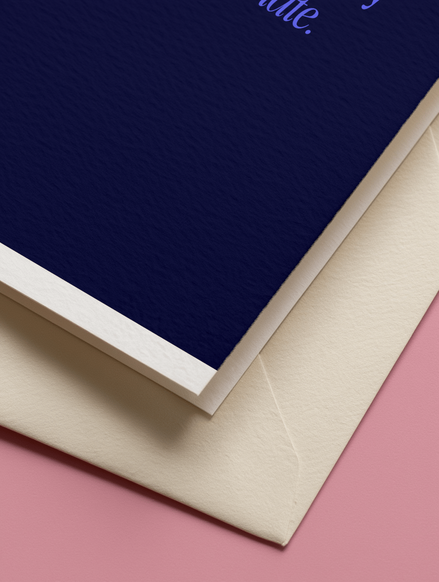 Fashionably Late Birthday Card mockup 3