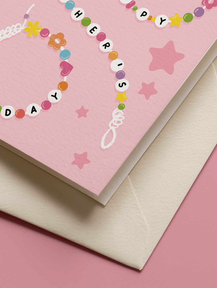 Beaded Bracelet Happy Mother’s Day Card mockup 3