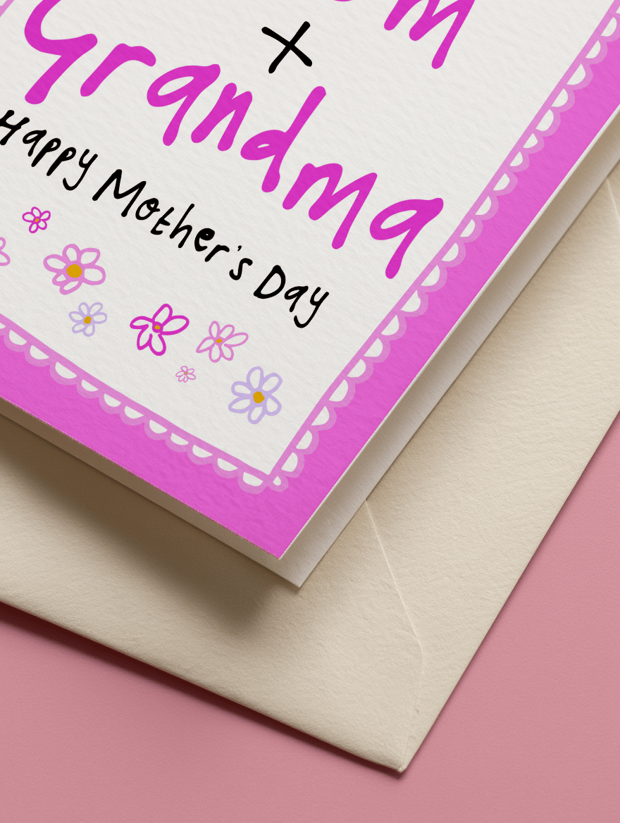 Best Mom and Grandma Mother's Day Card mockup 3
