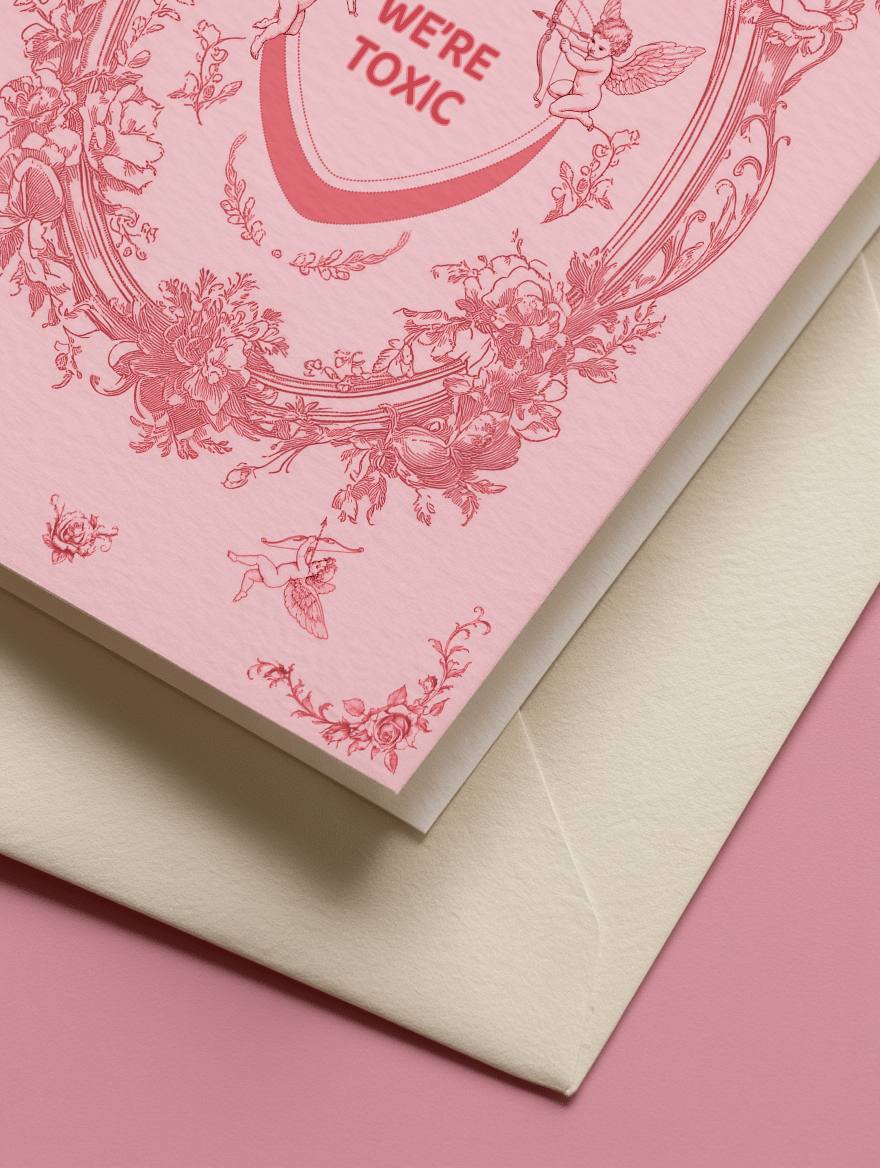 We’re Toxic Cupid Card mockup 3