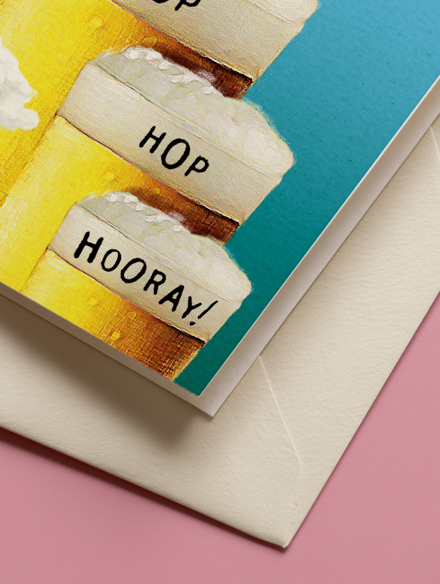 Three Beers to You Card mockup 2