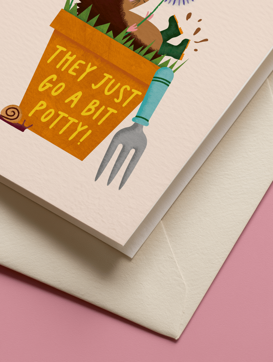 Gardeners Don't Grow Old Birthday Card mockup 3