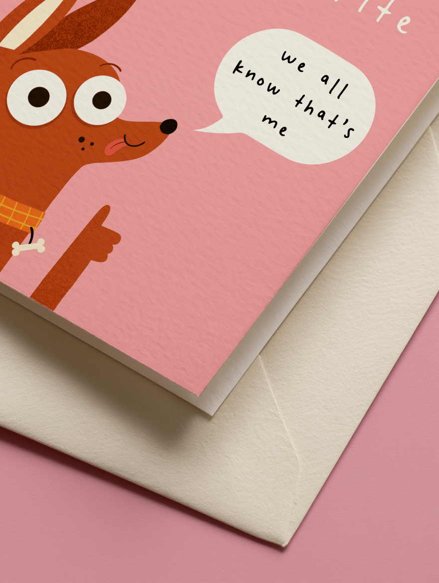 True Favourite Dog Valentine's Day Card mockup 3