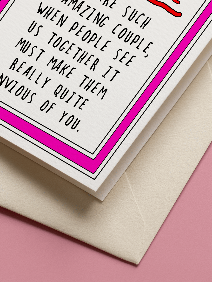 Envious of You Valentine's Day Card mockup 3