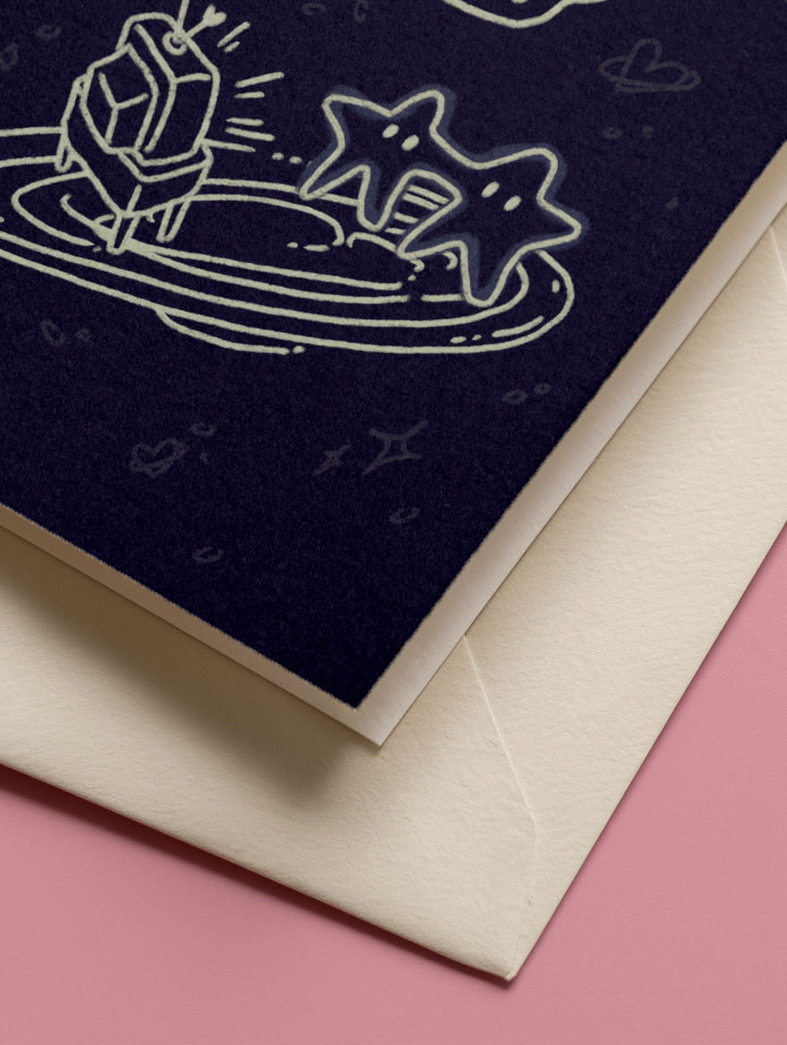 I Want Space With You Card mockup 3