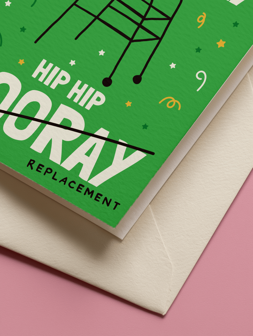 Hip Replacement Birthday Card mockup 3