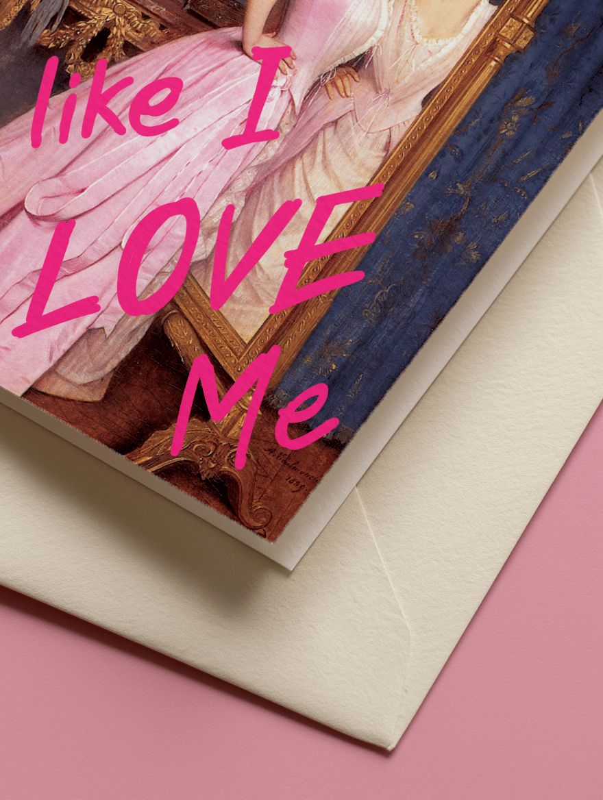 Love U Like I Love Me Card mockup 3