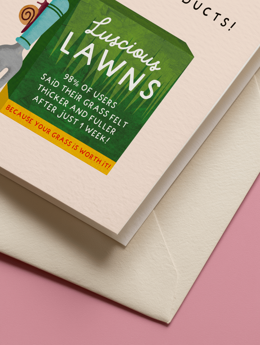Growing Older Lawncare Card mockup 3