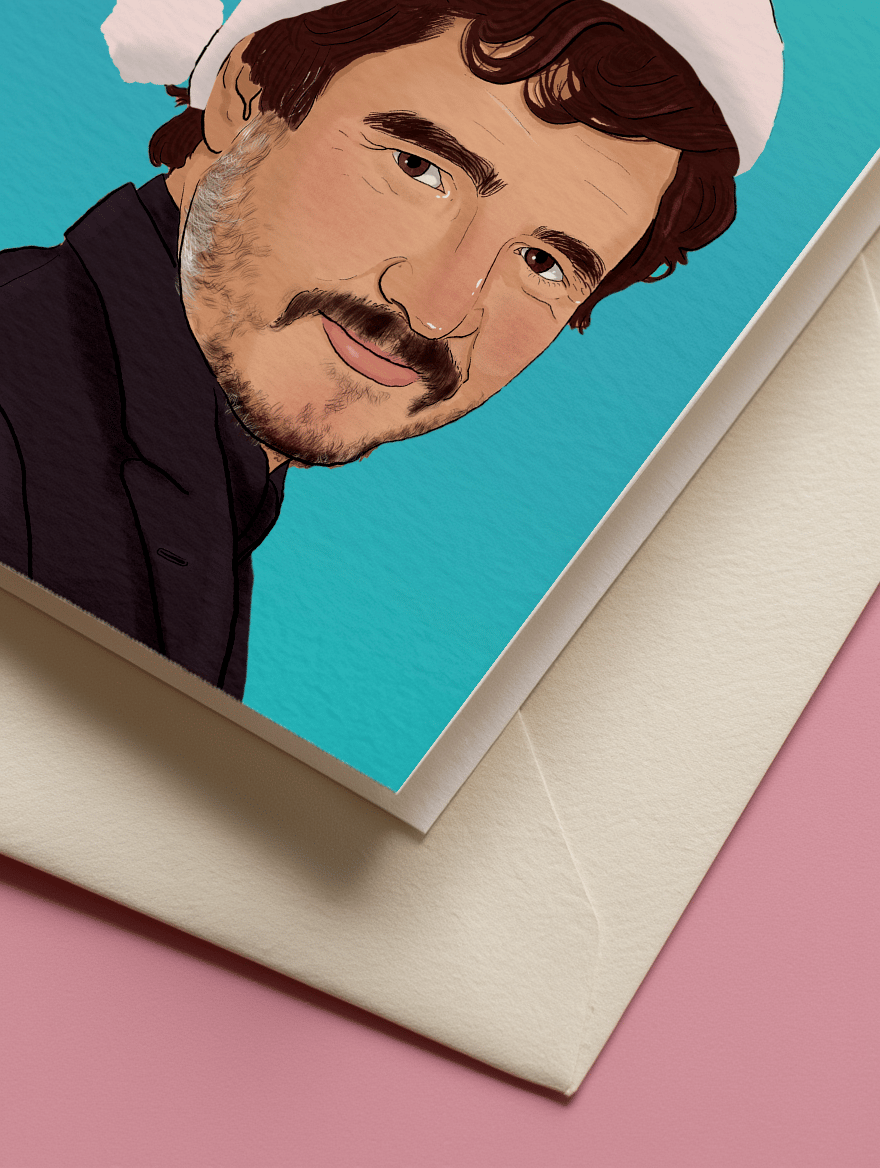 Pedro Pascal Christmas mockup 3