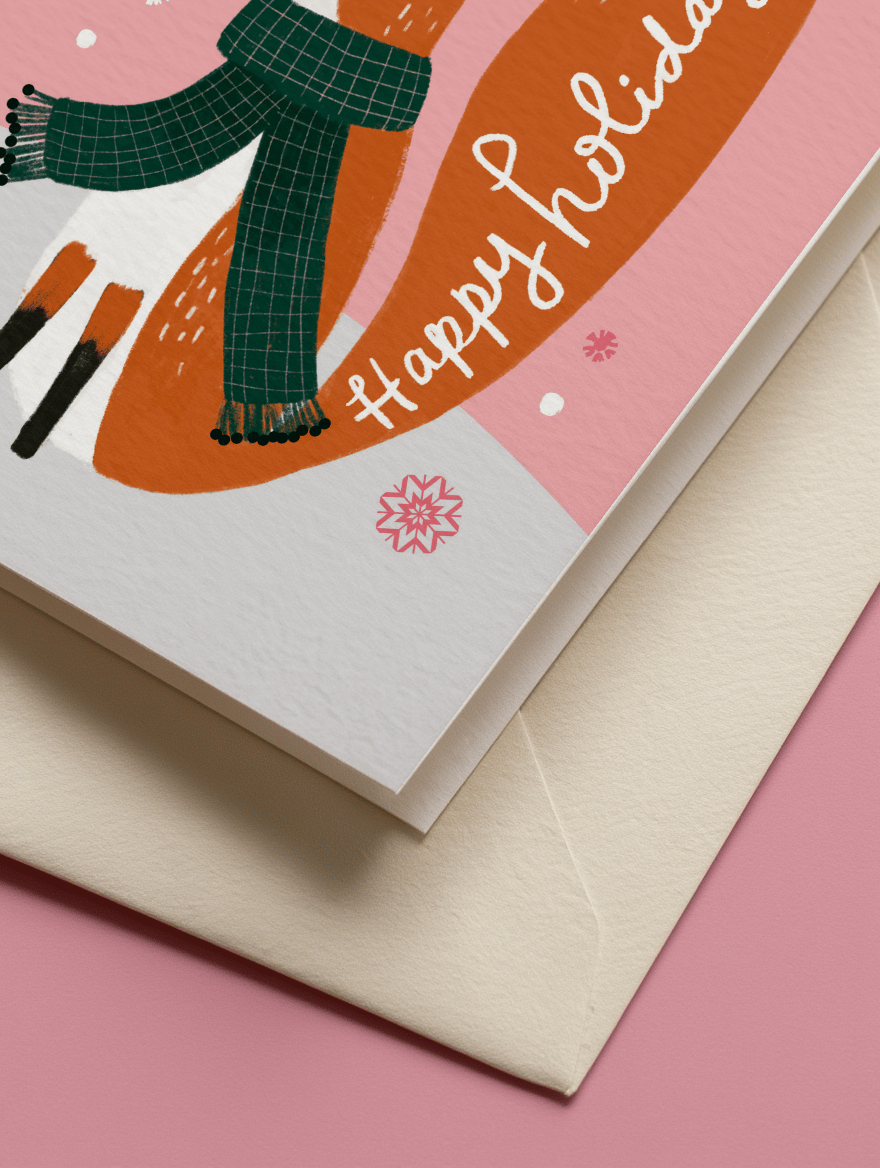 Festive Fox Holiday mockup 3
