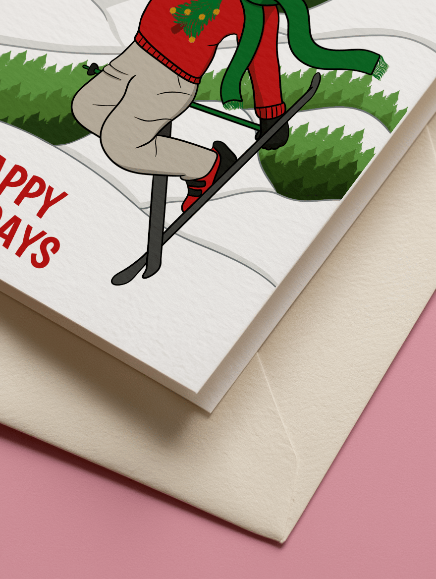 Festive Jumper Skiing mockup 3